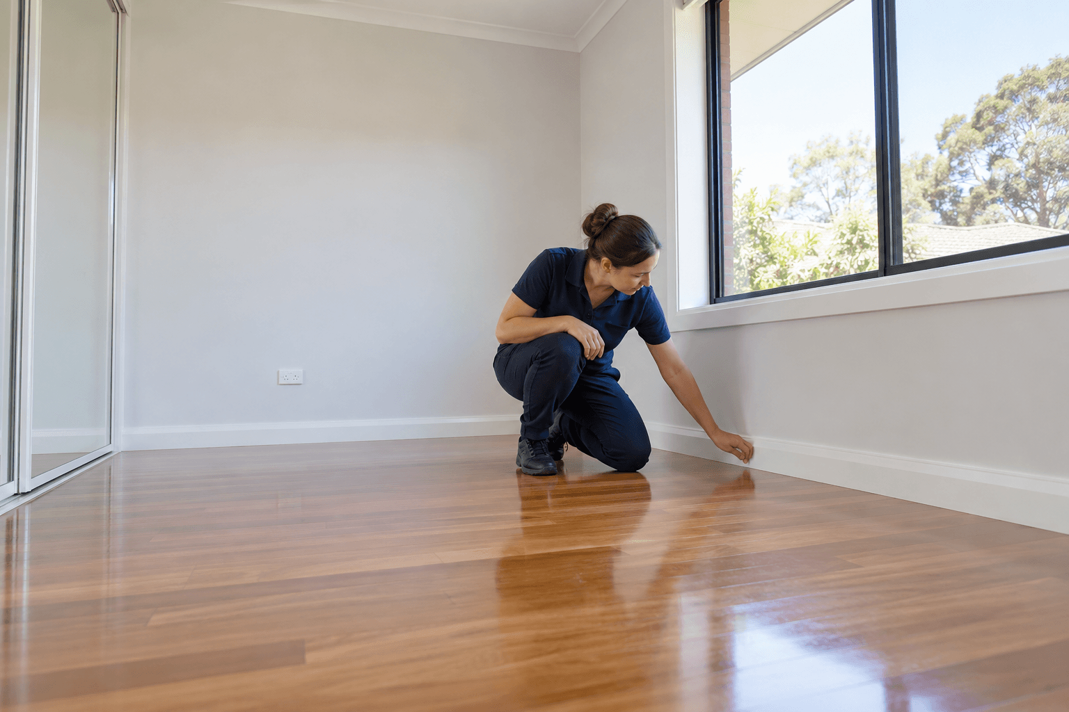 Deep cleaning by a professional cleaner in an Australian home