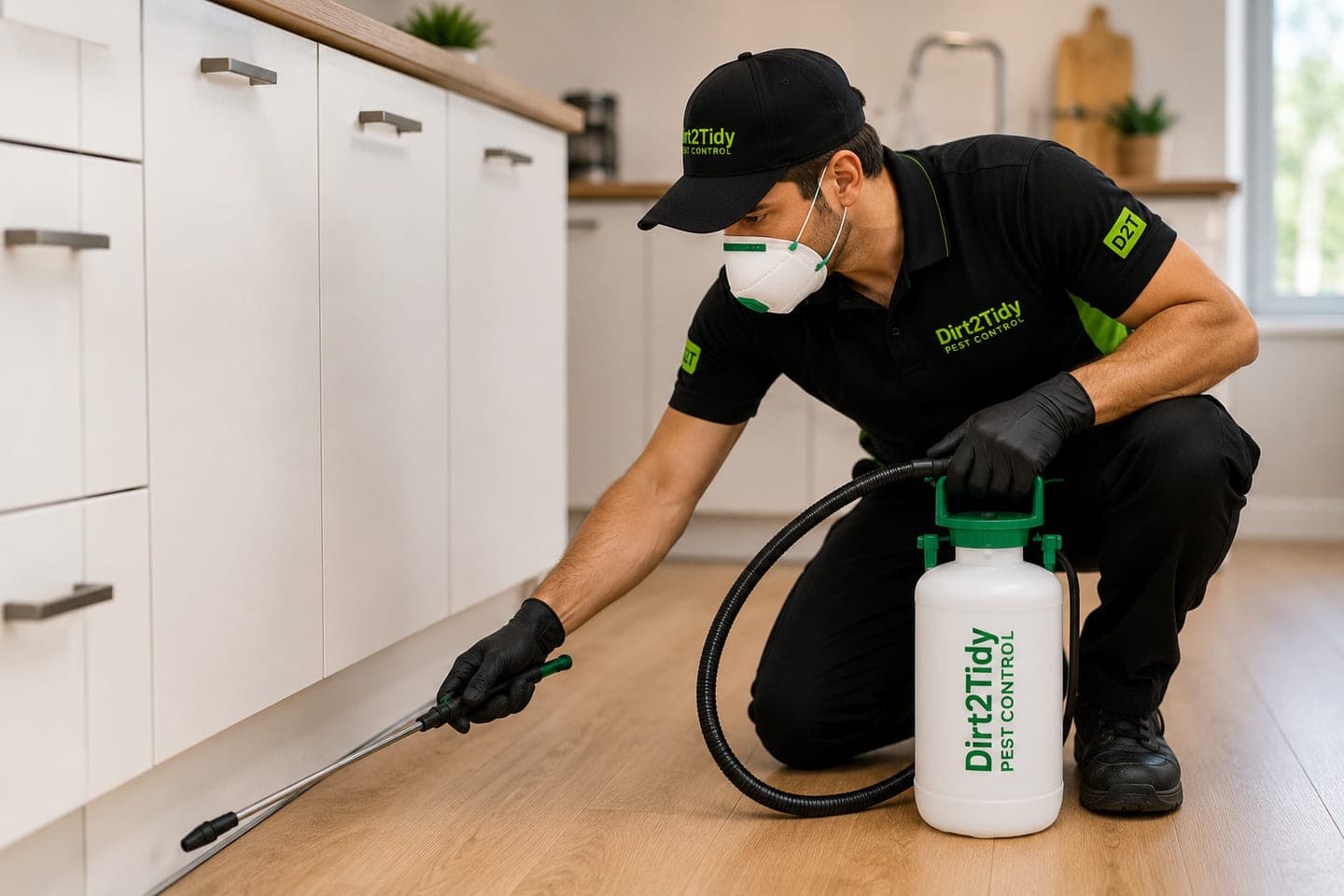 Professional pest control treatment in an Australian property