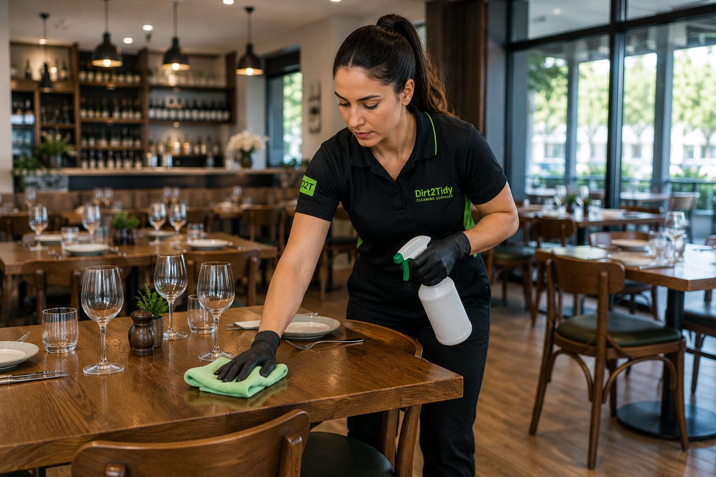 Restaurant and dining area cleaning in an Australian venue